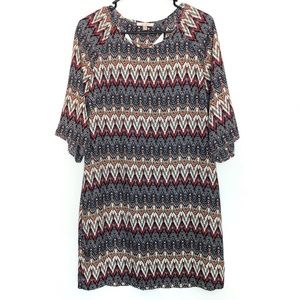 Skies Are Blue Ikat Patterned Dress S